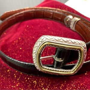 Brighton Belt Marcus Two-Tone Reversible Brown Black Style 40210 M/L 32"